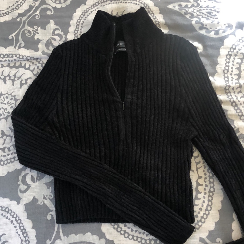 Urban Outfitters Ty Chenille Half Zip Top